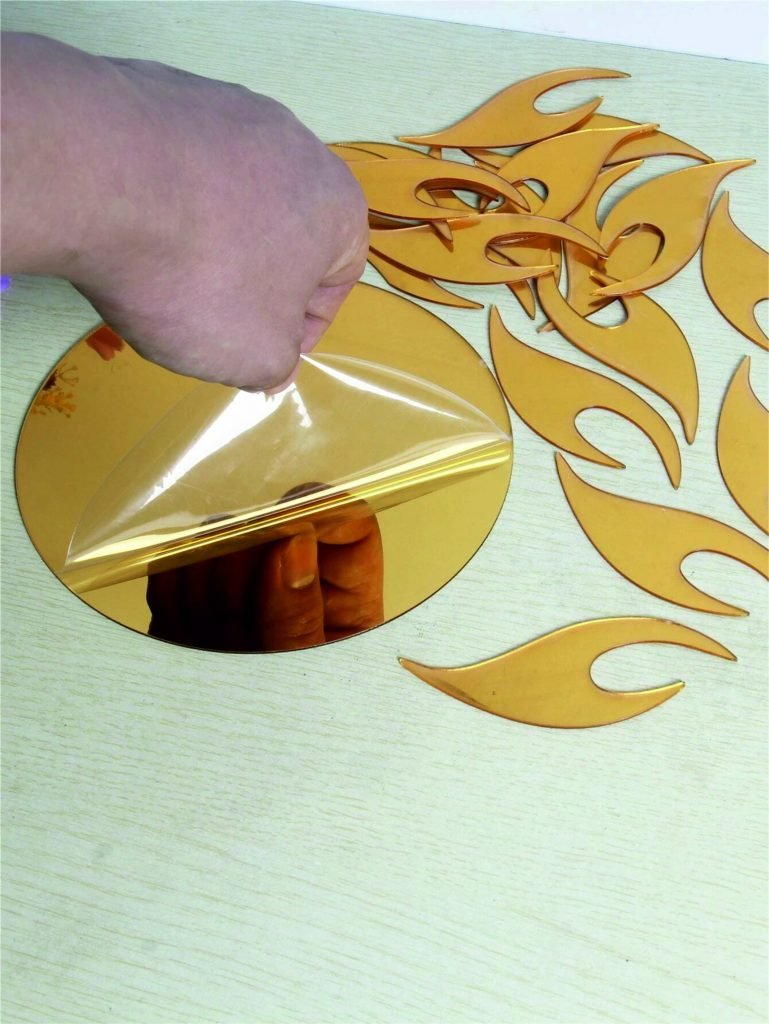 Wall1ders Sun (Size 45 x 45 cm) Acrylic Mirror Wall Decor Sticker, Wall ...
